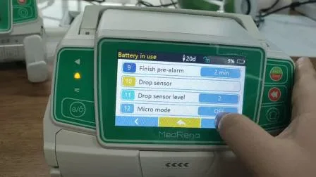 Automatic Micro Intravenous Volumetric Peristaltic Touch Screen Infusion Pump Stackable CE Marked